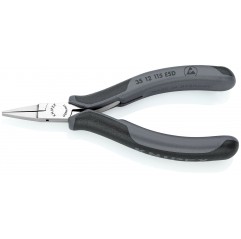 Szczypce ESD dla elektroników z wielokomponentowymi nasadkami 115 mm KNIPEX (35 12 115 ESD)