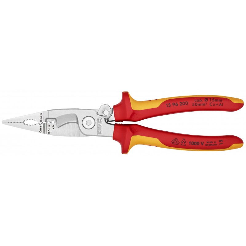 Szczypce do prac elektroinstalacyjnych chromowane 200 mm KNIPEX (13 96 200) Szczypce do prac elektroinstalacyjnych chromowane 200 mm KNIPEX (13 96 200)