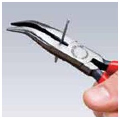 Szczypce tnące półokrągłe wygięte 160 mm 1000V chromowane KNIPEX  (25 26 160)