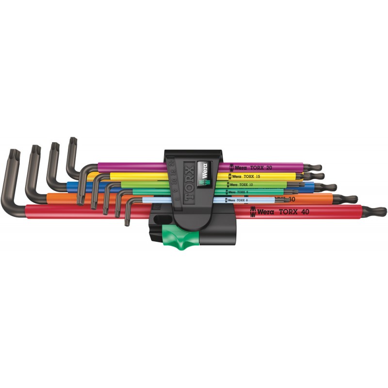 Zestaw kluczy trzpieniowych TORX® Multicolour, długich , 967/9 TX XL Multicolour 1  WERA (05024480001)