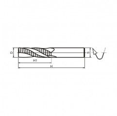 Frez trzpieniowy HM zgrubny D16xH155xH110xS16/Z3 pozytyw prawy Wapienica (LS040-0016-0001)