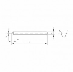 Frez trzpieniowy VHM kształt piramidy D0,1xH160xH70xS6 3 do grawerowania Wapienica (LS105-0106-0001)