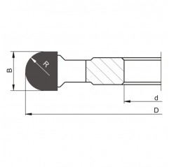 Frez HSS nasadzany półokrągły wklęsły 125x30x12/4z R6 Wapienica (CL111-0125-0003)