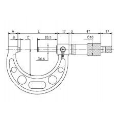 Mikrometr zewnętrzny 175-200 mm GIMEX  (304.415)