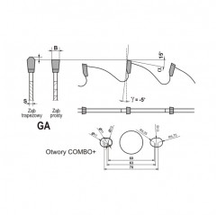 Piła HM ALUEX 305x30x2,8/2,2/96z GA-5 COMBO do cięcia kształtowników z aluminium i tworzyw sztucznych Wapienica (PS415-0305-