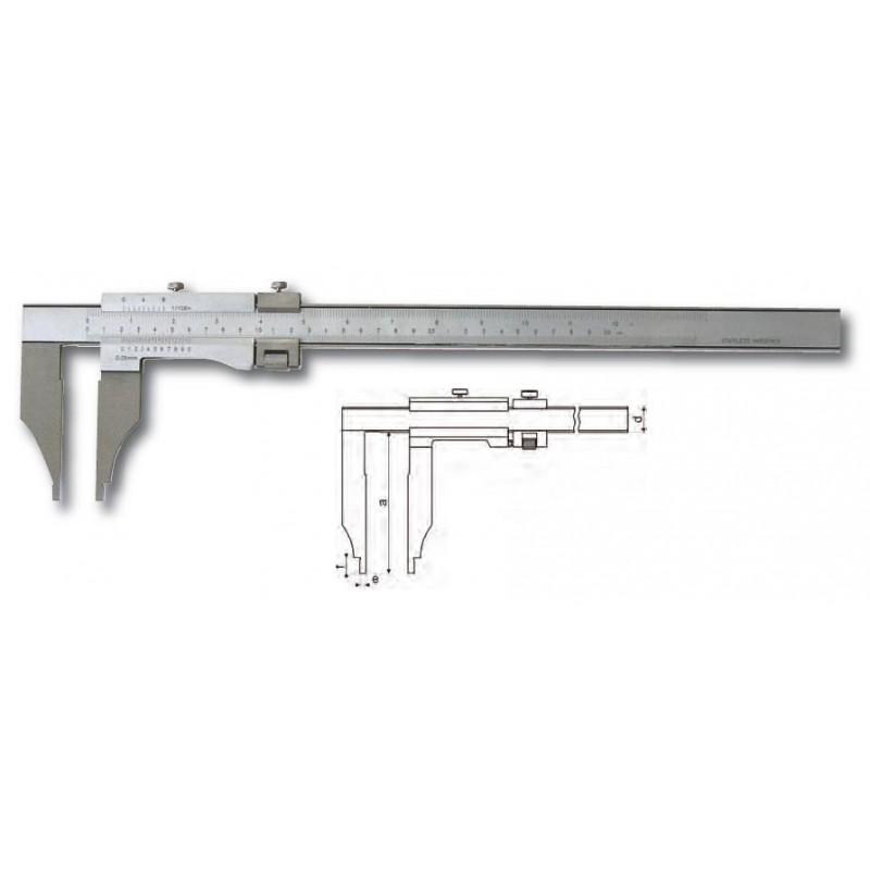 Suwmiarka jednostronna ze śrubą i precyzerem MAJd zakres 400 mm szczęki 200 mm GIMEX  (201.324.3)