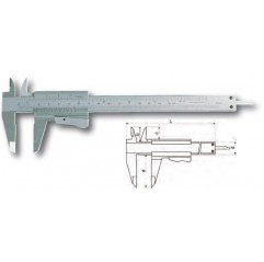 Suwmiarka noniuszowa z zaciskiem MAUb DIN 862 zakres 200 mm GIMEX  (201.042)