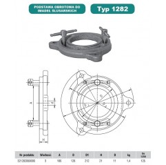 Podstawa obrotowa typ 1282-3 do imadła ślusarskiego 1250-125 BISON BIAL  (321282050000)