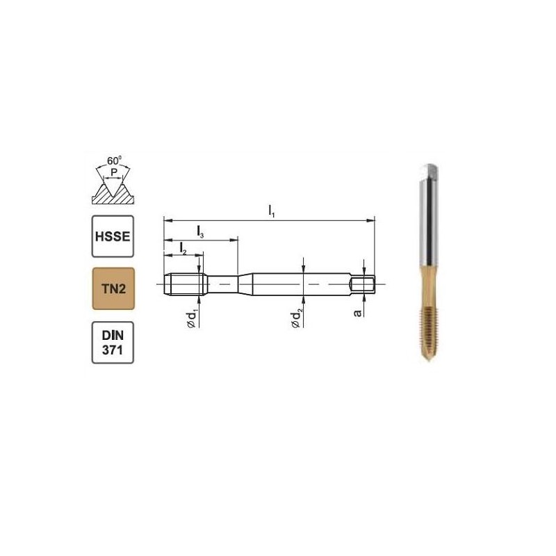 GWINTOWNIK M 3 DIN-371B (6H) HSSE TIN 800X FANAR (C2-113X01-0030)