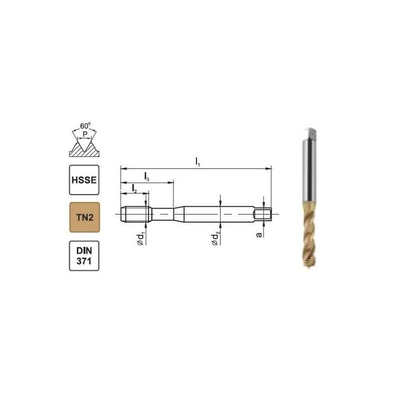 GWINTOWNIK M 5 DIN-371C R40 (6H) HSSE TIN 800X FANAR (C2-513X01-0050)