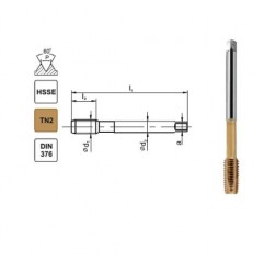 GWINTOWNIK M10 DIN-376B (6H) HSSE TN 800X FANAR (D2-113X01-0100)