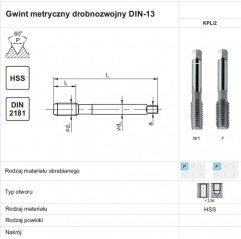 GWINTOWNIK M42x1,5 NGMM/2 DIN-2181 (6H) HSS  FANAR (A1-220001-0425)