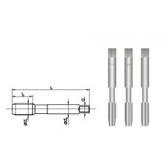 GWINTOWNIK UNC 1/4-20 DIN-352/3 (2B) HSS