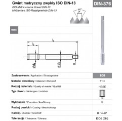 GWINTOWNIK M18x1,5 DIN-374B (6H) HSSE 800