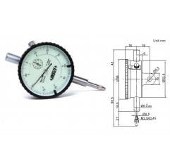 Czujnik zegarowy 10/0,01 mm INSIZE  (2308-10FA)
