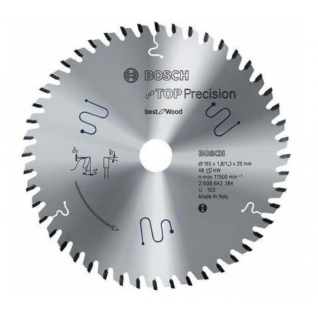 Piła widiowa TOP Precision best for Wood fi 165 / 20 mm 32 zęby BOSCH  (2608642386)