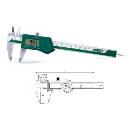 Suwmiarka elektroniczna MAUa ze śrubą zakres pomiaru 0-150 mm / 0-6" INSIZE  (1108-150W)