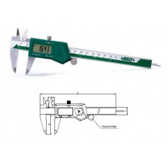 Suwmiarka elektroniczna MAUa ze śrubą i rolką zakres pomiaru 0-200 mm / 0-8" INSIZE  (1108-200)