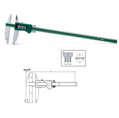 Suwmiarka elektroniczna ze śrubą i precyzerem 0-600 mm / 0-24" szczęki 100 mm INSIZE  (1117-601)