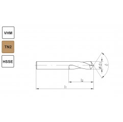 NAWIERTAK NC FI 16,00 90* HSSE TIN