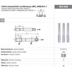 GWINTOWNIK BSW 1/4-20 NGWB/3 DIN-352 HSS
