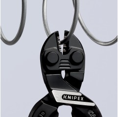 CoBolt® S Kompaktowe szczypce tnące przegubowe z tworzywa sztucznego, powlekane fosforanowane, czarne 160 mm Knipex (71 01 160