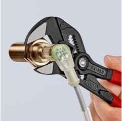 Szczypce-klucz szczypce i klucz w jednym narzędziu z tworzywa sztucznego, powlekane fosforanowane, czarne 180 mm Knipex (86 01 