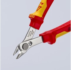 Electronic Super Knips® VDE z wielokomponentowymi nasadkami, izolowane wg VDE 125 mm Knipex (78 06 125)