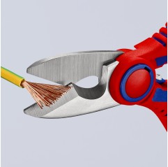 Nożyczki dla elektryków Z wielokomponentowymi nasadkami, wzmacniane włóknem szklanym 160 mm Knipex (95 05 10 SB)