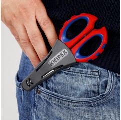 Nożyczki dla elektryków Z wielokomponentowymi nasadkami, wzmacniane włóknem szklanym 160 mm Knipex (95 05 10 SB)