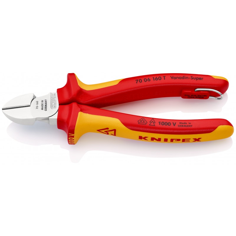 Szczypce tnące boczne izolowane VDE 160 mm Knipex (7006160T) Szczypce tnące boczne izolowane VDE 160 mm Knipex (7006160T)