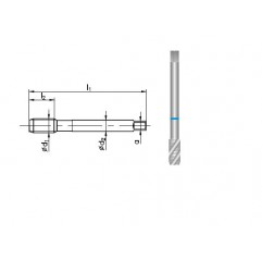 GWINTOWNIK M 5 DIN-376C R40 (6H) HSSE INOX