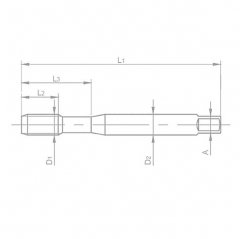 Gwintownik M 3 DIN-371B (6H) HSSE TN 800EX EL-CUT (B.113X030)