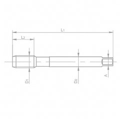 Gwintownik M14 DIN-376B (6H) HSSE TN 800EX EL-CUT (B.113X140)