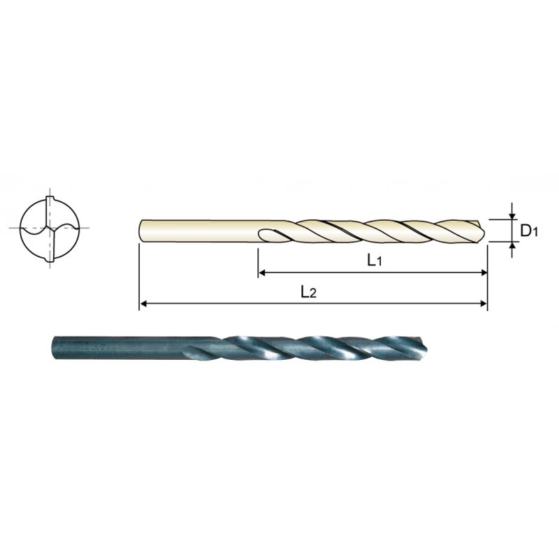 Wiertło NWKA FI 1,00 12/34MM HSS SZL. OX EL-CUT (E.1604010)