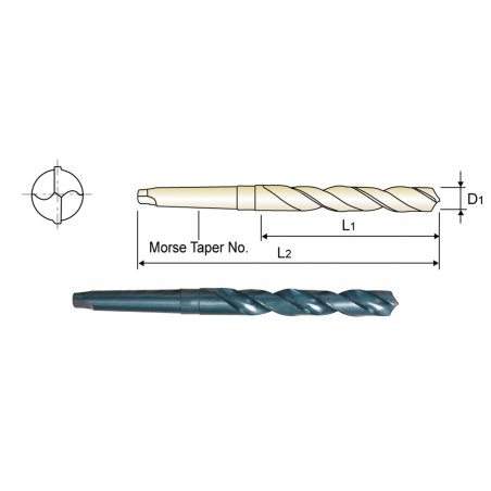 Wiertło NWKC FI 13,50 108/189MM MK1 HSS SZL. OX EL-CUT (E.1704135)