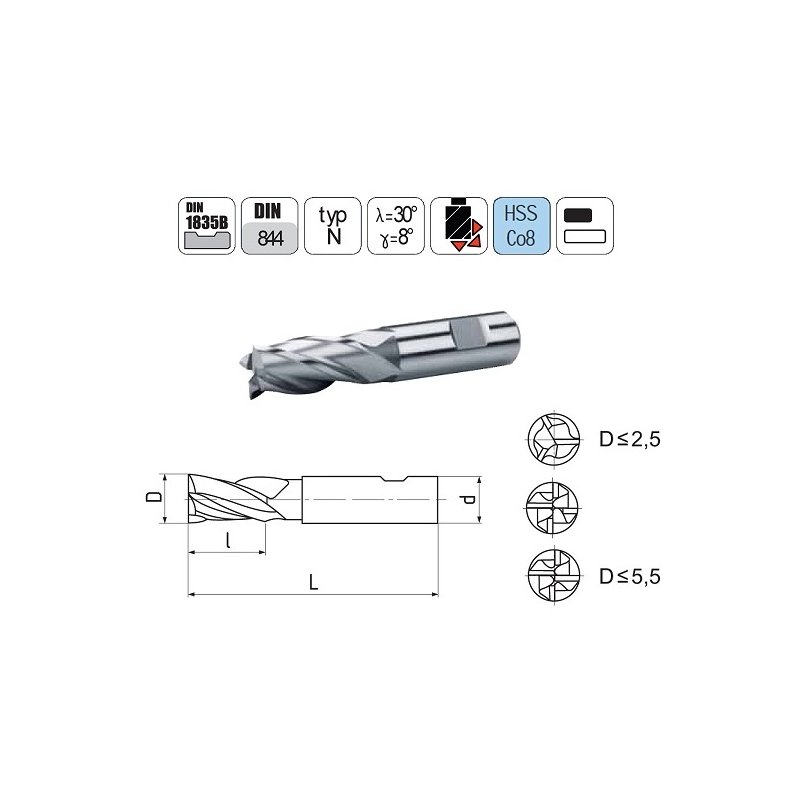 Frez trzpieniowy NFPA FI 2,0 7/51 Z3 HB6 HSSE BK-MN EL-CUT (F.2209020) Frez trzpieniowy NFPA FI 2,0 7/51 Z3 HB6 HSSE BK-MN EL-CUT (F.2209020)