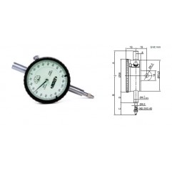 Precyzyjny czujnik zegarowy z uchem 1/0,001 mm INSIZE  (2313-1A)