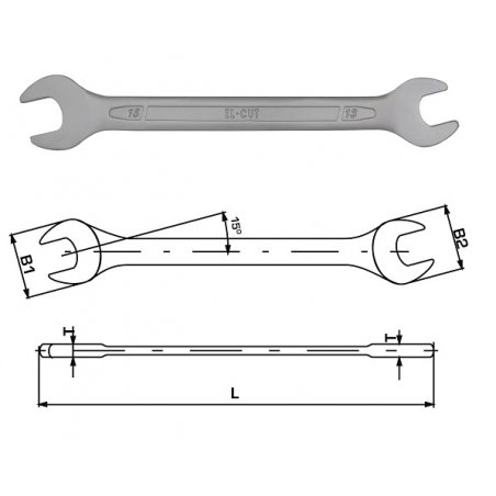 KLUCZ RWPD 13*15 płaski EL-CUT (K.041315)