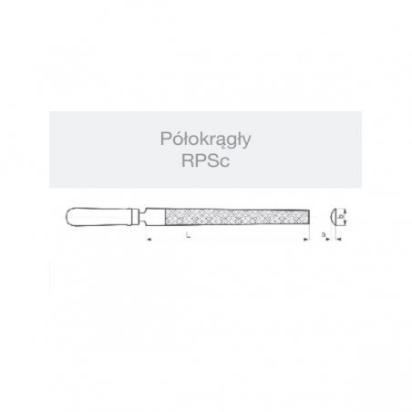 Pilnik ślusarski RPSC 350/2 półokrągły EL-CUT (S.12382)