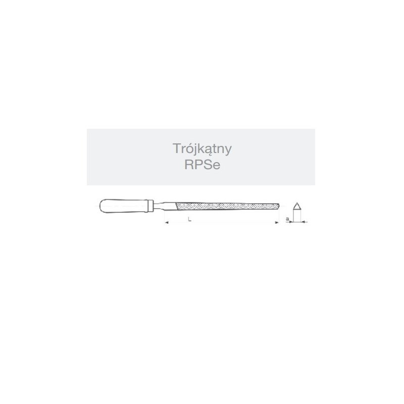 Pilnik ślusarski RPSE 200/3 trójkątny EL-CUT (S.12416)