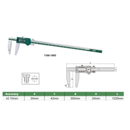 Suwmiarka elektroniczna 1000 mm długość szczęk 300 mm INSIZE (1106-1005)