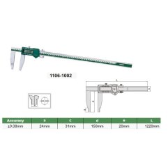 Suwmiarka elektroniczna 1000 mm długość szczęk 300 mm INSIZE (1106-1002)