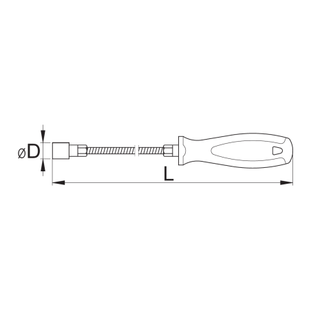 Giętki chwytak z magnesem 500mm i 1kg udźwigu UNIOR (619929)