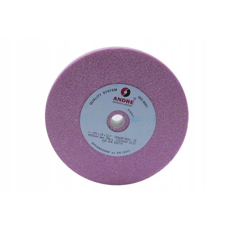 Ściernica ceramiczna T1-A 150 mm × 20 × 12,7 CRA60K7VE01 ANDRE (510774) Ściernica ceramiczna T1-A 150 mm × 20 × 12,7 CRA60K7VE01 ANDRE (510774)