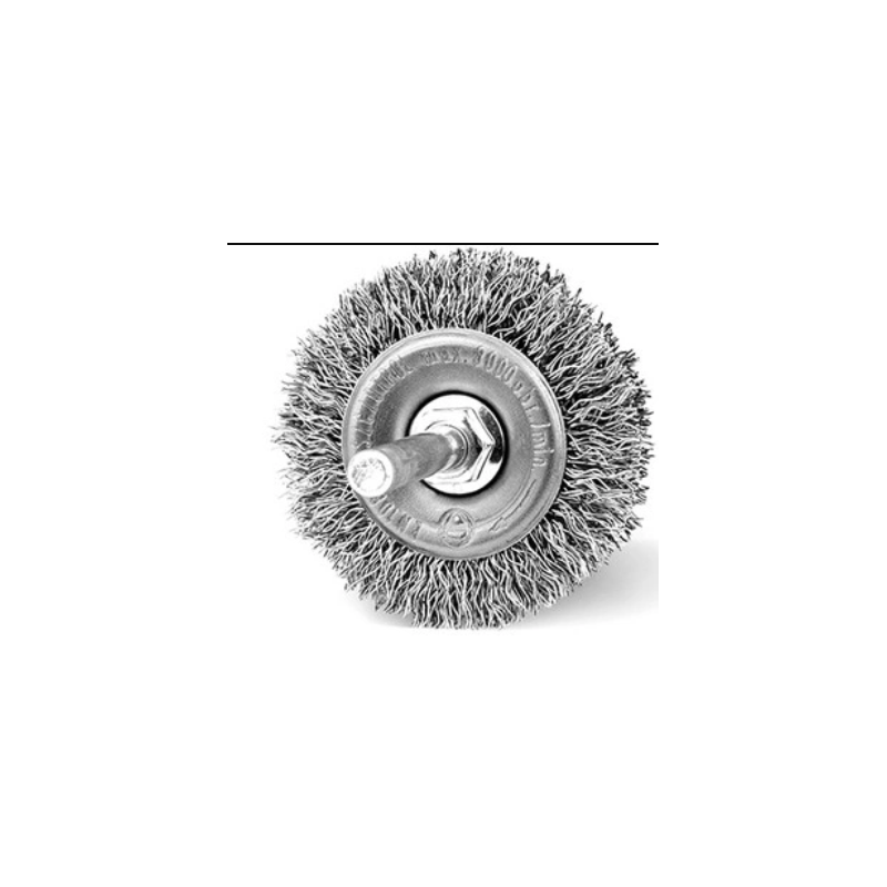 Szczotka tarczowa druciana fi 40 na trzpieniu 6 mm falowana SZCZOTPOL (003-ASA) Szczotka tarczowa druciana fi 40 na trzpieniu 6 mm falowana SZCZOTPOL (003-ASA)
