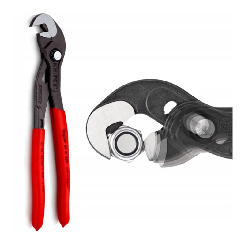 Szczypce RAPTOR wielofunkcyjny klucz do rur 250 mm KNIPEX (8741250) Szczypce RAPTOR wielofunkcyjny klucz do rur 250 mm KNIPEX (8741250)