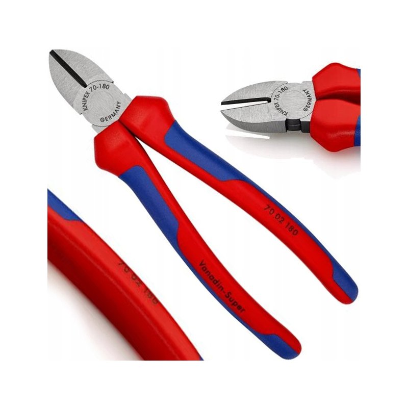 Szczypce tnące boczne 180 mm 62 HRC fosforanowane KNIPEX (7002180) Szczypce tnące boczne 180 mm 62 HRC fosforanowane KNIPEX (7002180)
