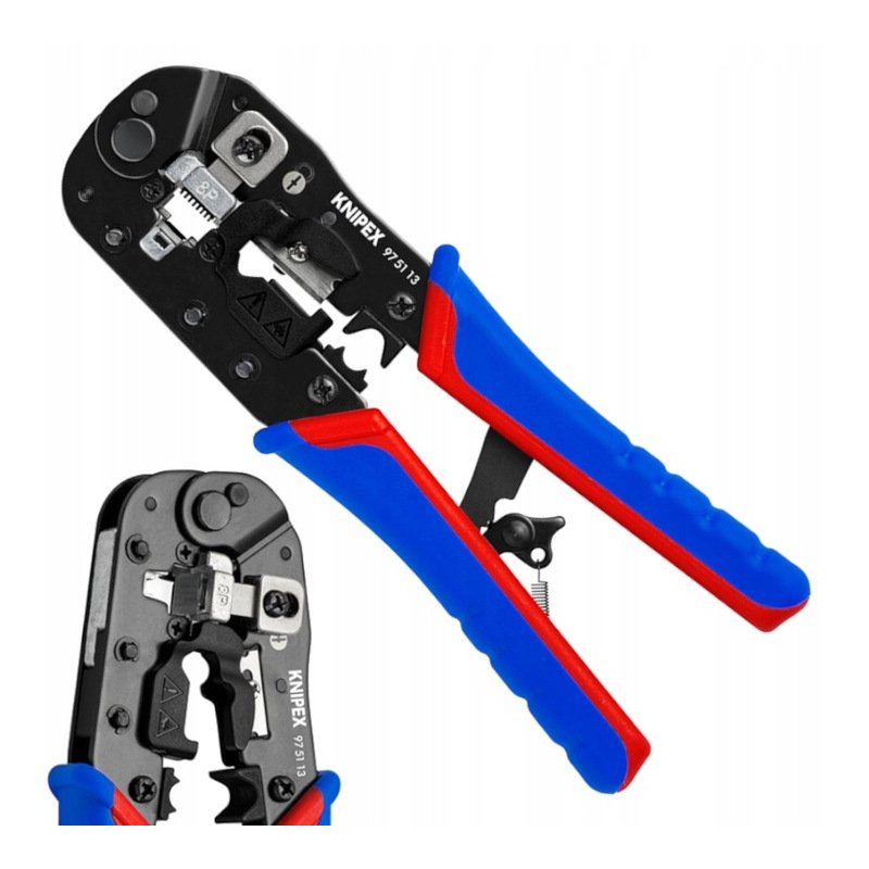 Zaciskarka przelotowa do wtyczek RJ45 Western KNIPEX (975113)