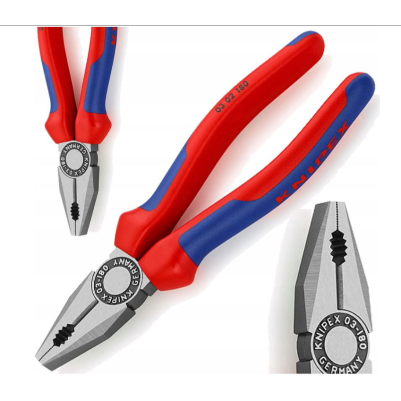 Szczypce uniwersalne 180 mm kombinerki KNIPEX (0302180) Szczypce uniwersalne 180 mm kombinerki KNIPEX (0302180)